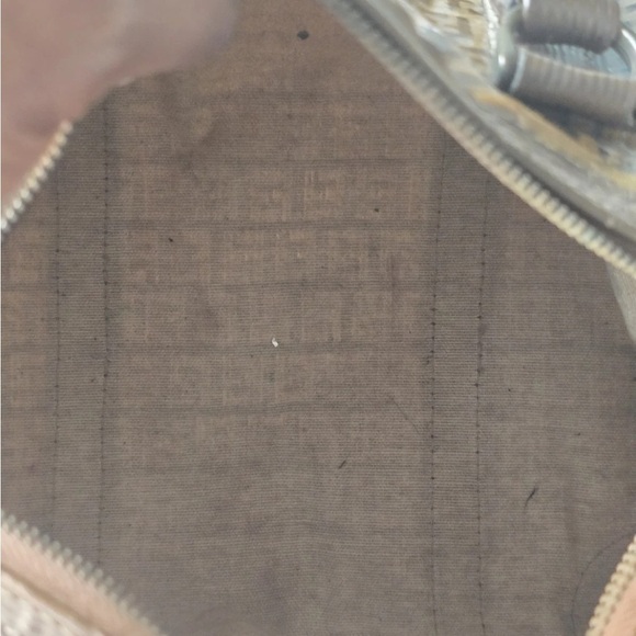 Vintage Fendi Zucca FF Boston Tote Handbag Brown Tan Monogram Women - Picture 13 of 15